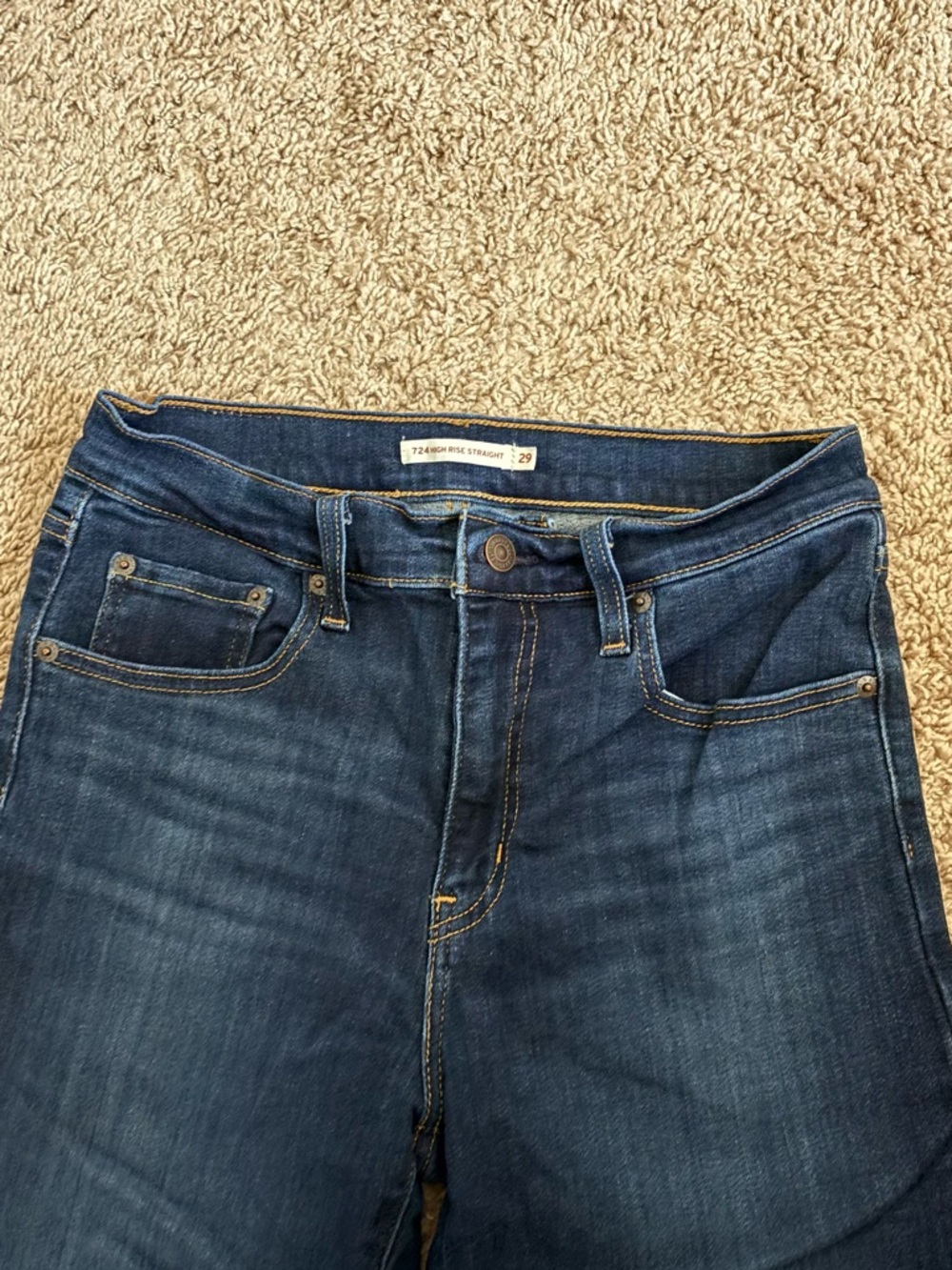 High Rise Straight Leg Jeans - Picture 4 of 5
